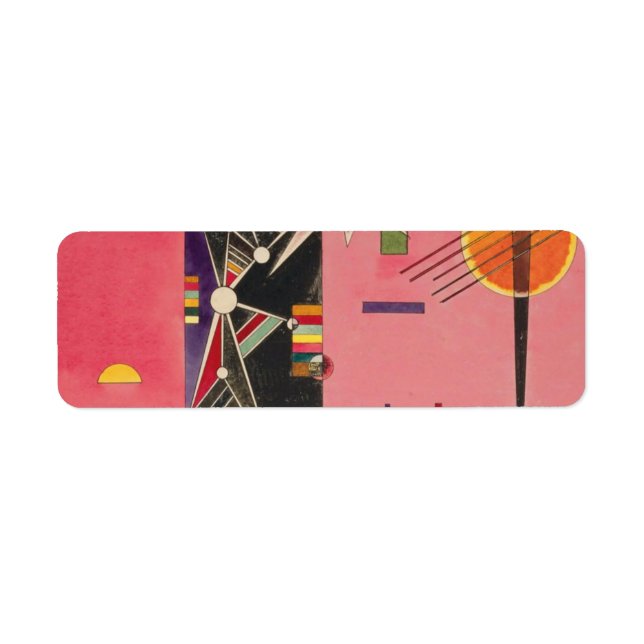 Rosa Red Wassily Kandinsky Returadress Etikett (Framsidan)
