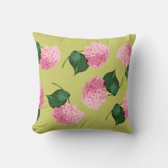 Rosa Redoute Hydrangea Pillow Kudde (Framsida)