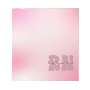 Rosa-registrerad sjuksköterska anteckningsblock