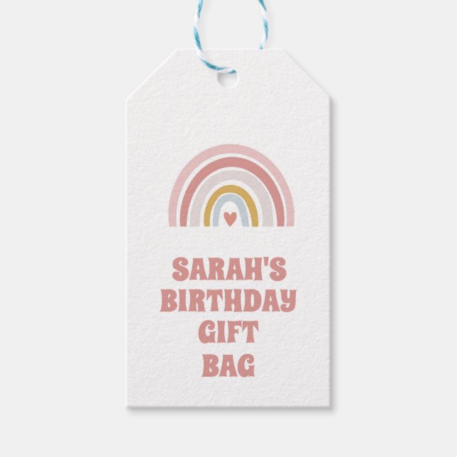 ROSA REGNBÅGE ANPASSNING ELLER PERSONANPASSNING AV PRESENTETIKETT (Framsidan)