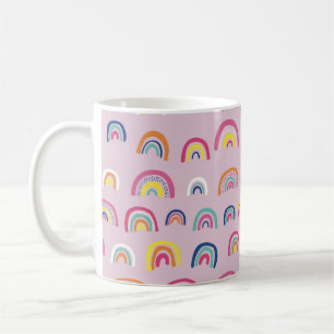 Rosa regnbågsmönster kaffemugg