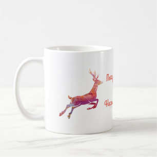Rosa Reindeer Anpassningsbar Helgdag Mugg