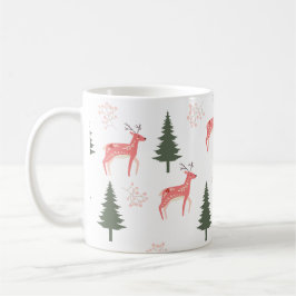 Rosa Reindeer Julkaffe Mugg