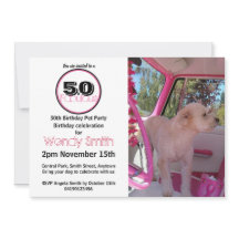 Rosa Retro 50 & Fabulous Pet Party födelsedag