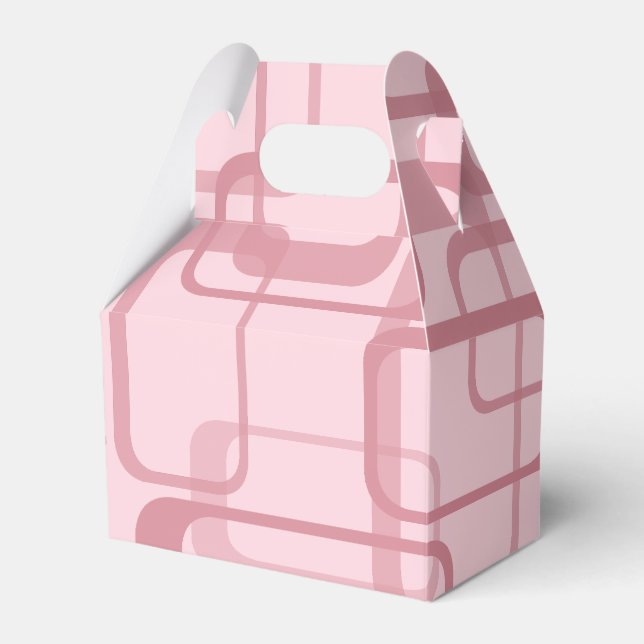 Rosa Retro 60:s 70:e Abstrakt Mönster Presentaskar (Framsidan Sidan)