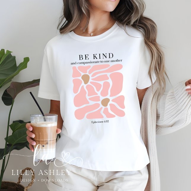 Rosa Retro Blommig Kristet Tröja för Henne (Skapare uppladdad)