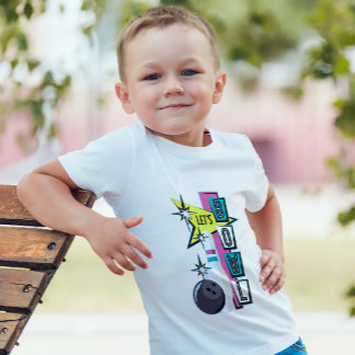 Rosa Retro Bowling Design T Shirt