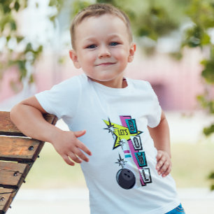 Rosa Retro bowlingdesign T Shirt