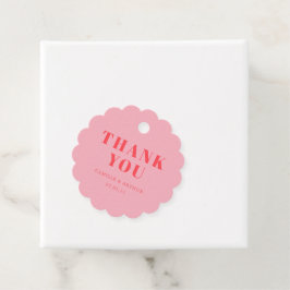 Rosa retro bröllop gåvor etiketter