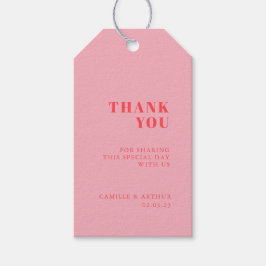 Rosa retro bröllop presentetikett