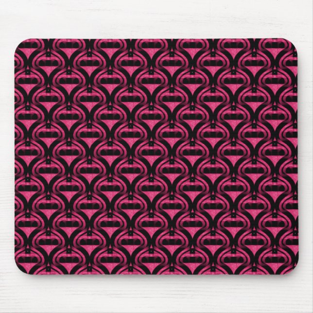 Rosa Retro Coola Mousepad Musmatta (Framsidan)