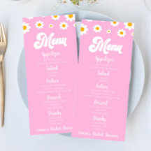 Rosa Retro Daisy Flower Möhippa Food