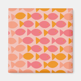 Rosa Retro Fish Magnet
