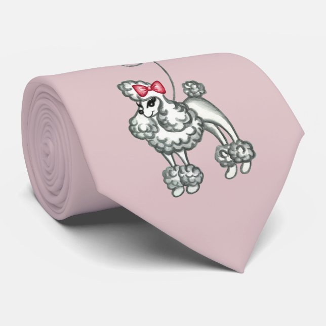 Rosa Retro Fransk Pudel Slip Slips (Rullad)