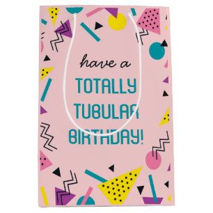 Rosa Retro Funny 80s Slang Birthday Gift Bag