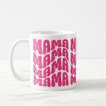 Rosa Retro Groovy Cute Mamma Mamma