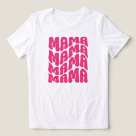 Rosa Retro Groovy Cute Mamma Mamma T Shirt