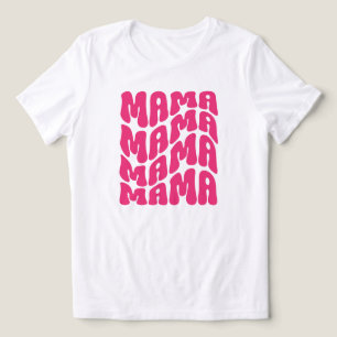 Rosa Retro Groovy Cute Mamma Mamma T Shirt
