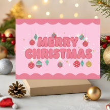 Rosa Retro Groovy God Jul