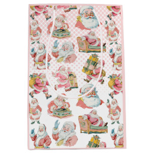 Rosa Retro Groovy Jultomten jul