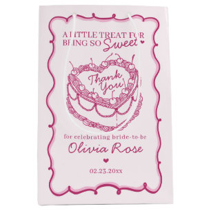 Rosa Retro Heart Coquette Cherry Cake Birthday