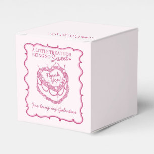 Rosa Retro Hjärtcoquette Kirschtårta Galentine Presentaskar