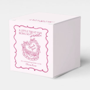 Rosa Retro Hjärtformad Coquette Tårta Bröllopsdusc Presentaskar