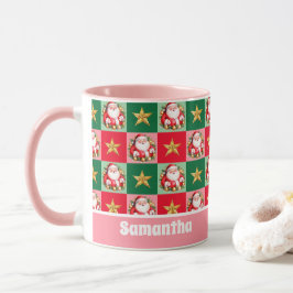 Rosa Retro Jultomten God jul Kids Mugg