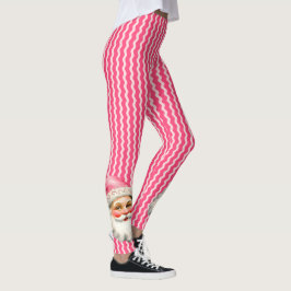 Rosa Retro Jultomten Rosa Ric Rac jul Leggings