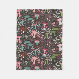 Rosa Retro Mushroom Fleecefilt