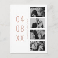  Rosa Retro Photo Bookmark Spara datum