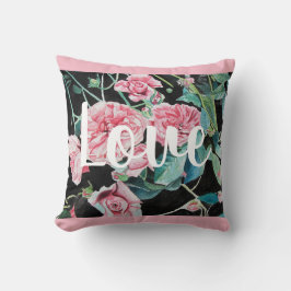 Rosa Retro Ro Rosor Kärlek Decor Cushion Kudde