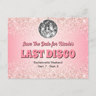 Rosa Retro Sista Disco Möhippa Spara Datum Vykort