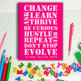 Rosa Retro-skript inspirationskrav Spiral