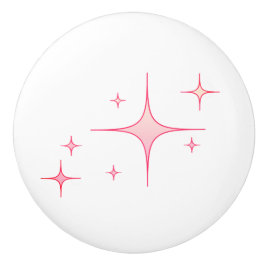 Rosa Retro Stars Knopp