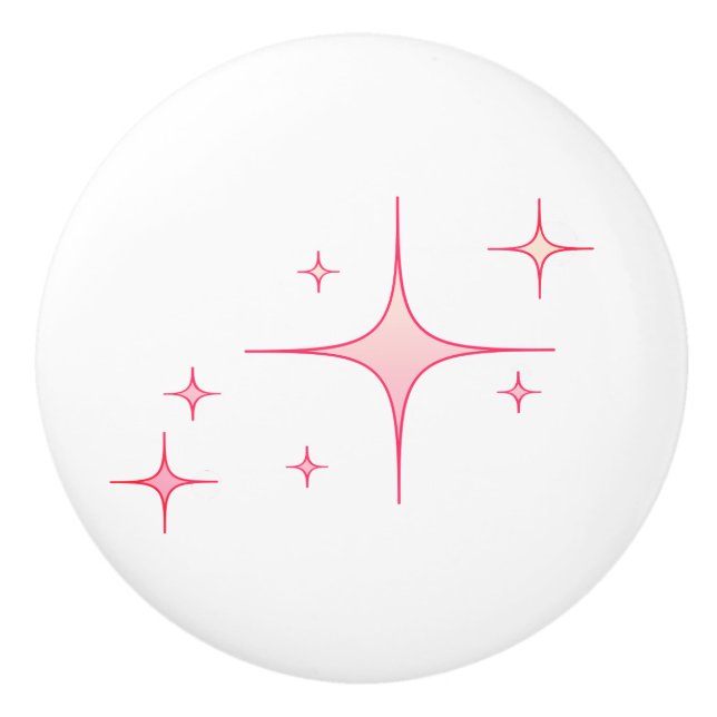 Rosa Retro Stars Knopp (Framsidan)