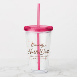 Rosa Retro Stars Nash Bash Bachelorette Take Away Mugg