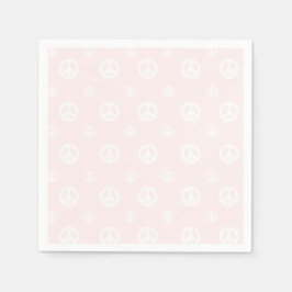 Rosa Retro Surfa Hippie Fredstecken födelsedag Pappersservett