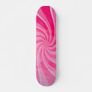 Rosa Retro Swirls Skateboard