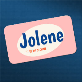 Rosa Retro Typography Visitkort