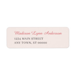 Rosa Returadress Etikett