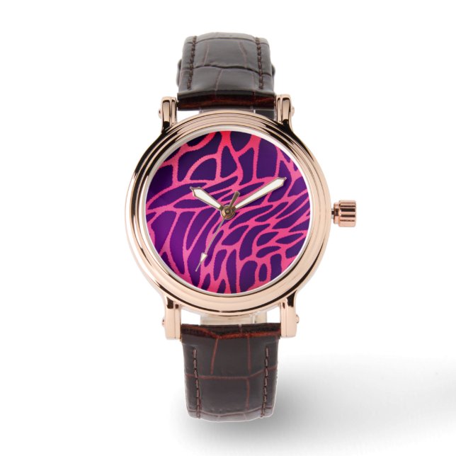 Rosa Rhinestone Enamel Watch Armbandsur (Framsida)