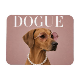 Rosa Rhodesian Ridgeback Hund Covergirl Magnet
