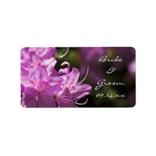Rosa Rhododendron Flowers Wedding Favor-Märkre Adressetikett