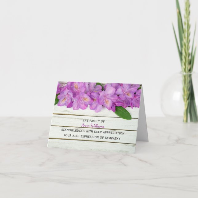 Rosa Rhododendron on Wood Tack from Family (Framsida)