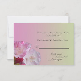 rosa rhododendronblommor svara-kort inbjudningar