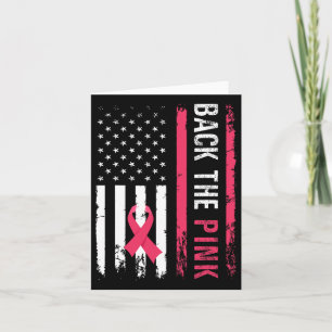Rosa Ribbon American Flagga Breast Cancer Awaren Kort