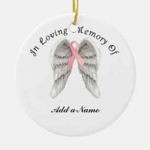 Rosa Ribbon Angel Vingar Memory X-Mas Ornament