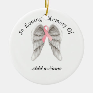 Rosa Ribbon Angel Vingar Memory X-Mas Ornament
