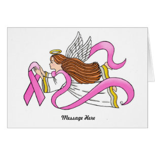 "Rosa Ribbon" Awareness Angel Hälsningskort